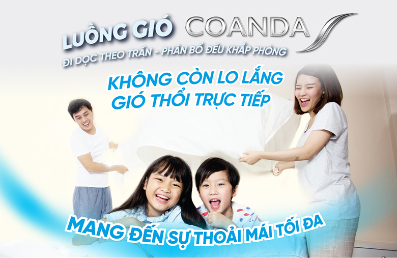 Điều hòa Daikin 2 chiều Inverter 9000BTU FTXM25XVMV - Luồng gió Coanda dễ chịu