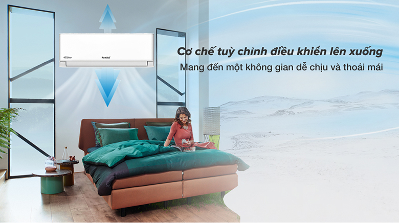 Hướng gió góc gió rộng - Điều hoà Funiki 1 chiều Inverter 9000 BTU HIC09TMU