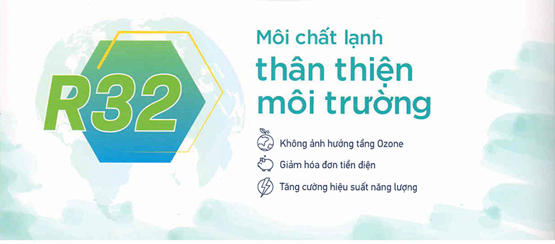 Điều hòa Funiki 2 chiều Inverter 18000BTU HIH18TMU - Sử dụng Gas R32 thân thiện với môi trường