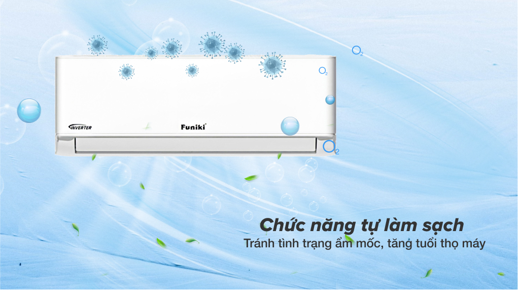Máy lạnh Funiki Inverter 1 HP HSIC09TMU - Chức năng tự làm sạch Máy lạnh Funiki Inverter 1 HP HSIC09TMU - Chức năng tự làm sạch