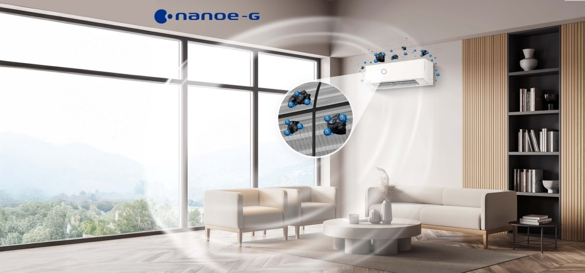 Lọc không khí trong lành 24h với công nghệ Nanoe-G Điều hòa 1 chiều Panasonic CS/CU-N18AKH-8