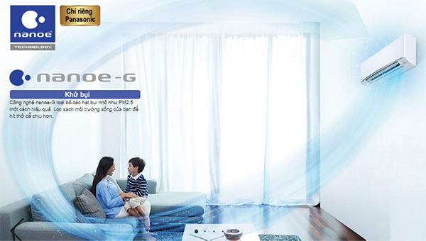 Công nghệ Nanoe G trên điều hòa Panasonic 1 chiều Inverter 12.000BTU CU/CS-RU12AKH-8