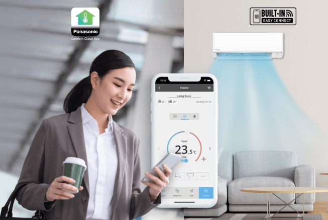 Điều hòa 1 chiều Inverter Panasonic CU/CS-RU12AKH-8 được tích hợp tính năng kết nối wifi Điều hòa 1 chiều Inverter Panasonic CU/CS-RU12AKH-8 được tích hợp tính năng kết nối wifi