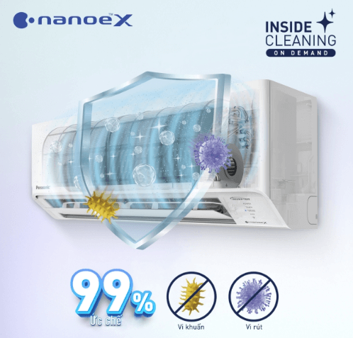 Tính năng vệ sinh bên trong dàn lạnh của điều hòa Panasonic CU/CS-RU12AKH-8