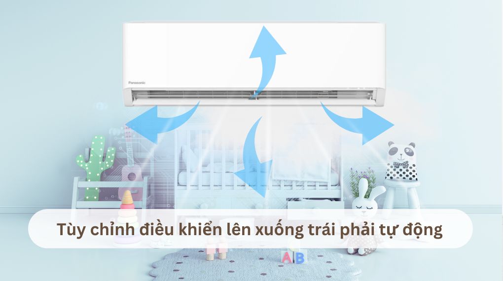 Máy lạnh Panasonic Inverter 1.5 HP CU/CS-U12BKH-8 - Cơ chế thổi gió Máy lạnh Panasonic Inverter 1.5 HP CU/CS-U12BKH-8 - Cơ chế thổi gió