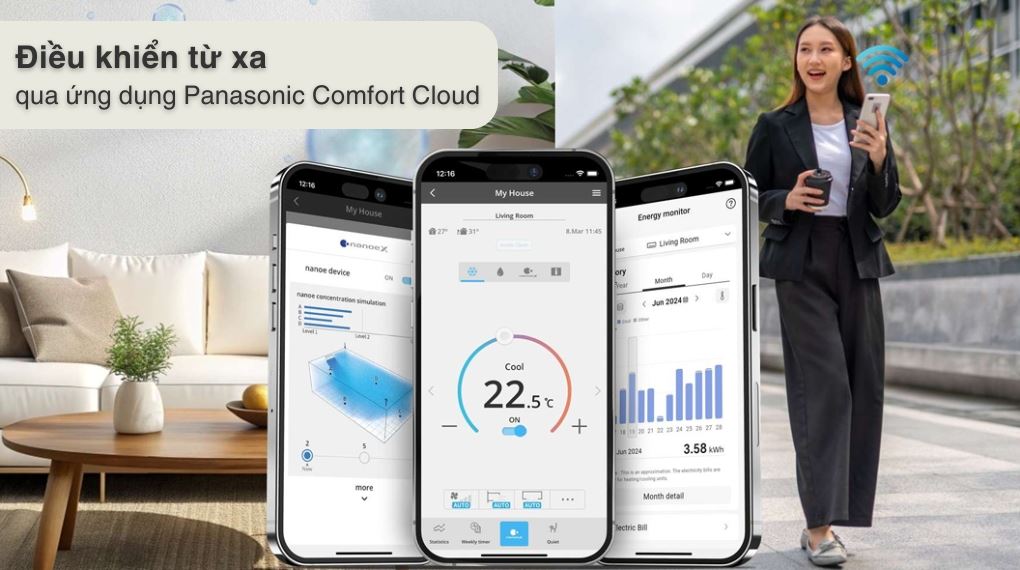 Máy lạnh Panasonic Inverter 2.5 HP CU/CS-XU24BKH-8 - Tiện ích