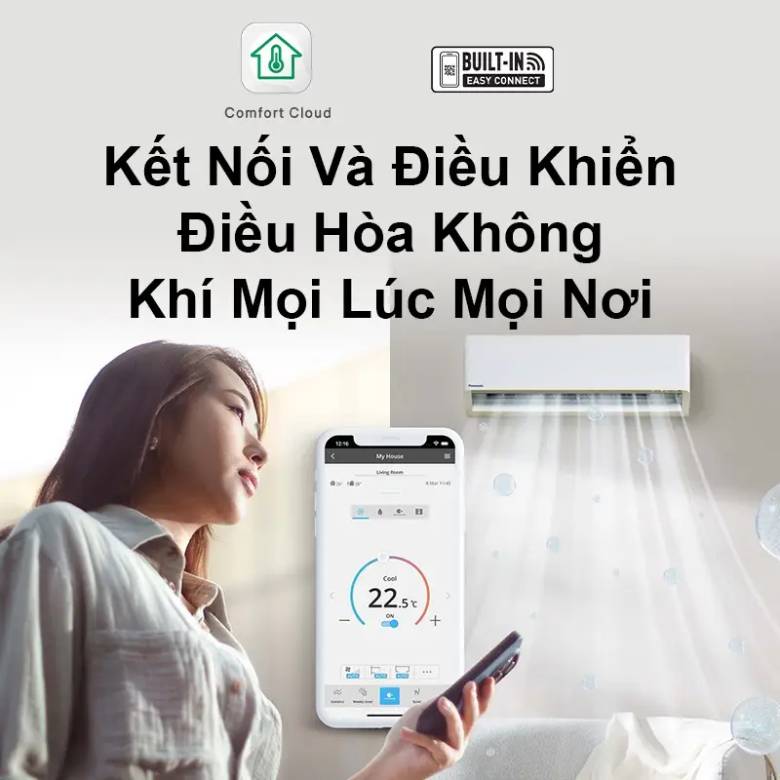 Điều hòa Panasonic 2 chiều Inverter 12000 BTU XZ12BKH-8 - Tiện ích thông minh