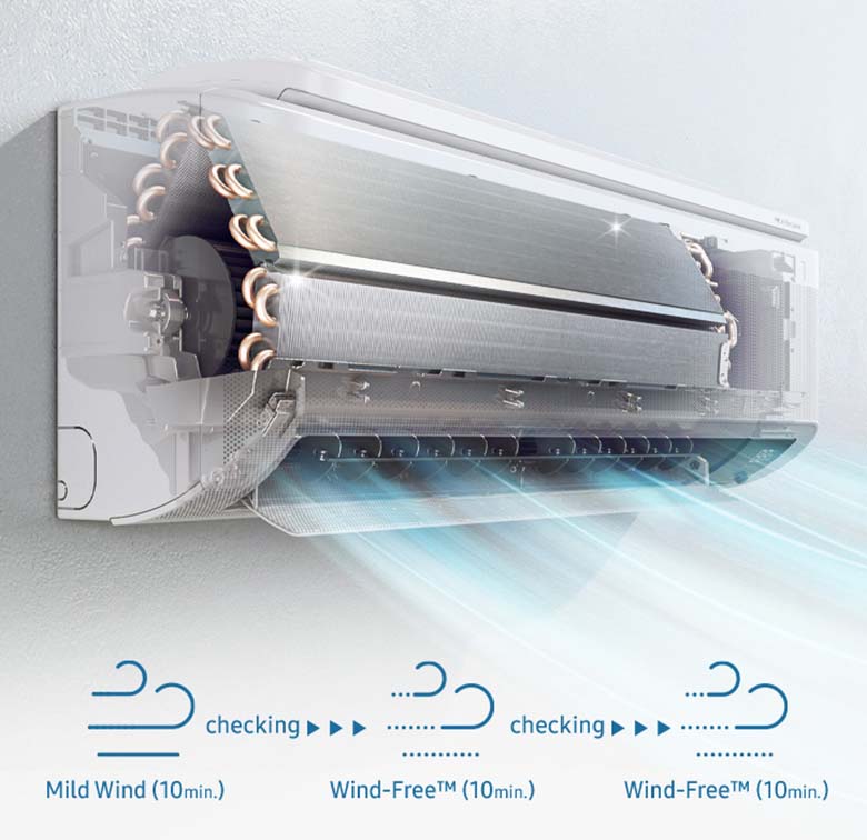 Tự động làm sạch - Điều hòa Samsung 1 chiều Inverter 18000BTU AR18TYHYCWKNSV