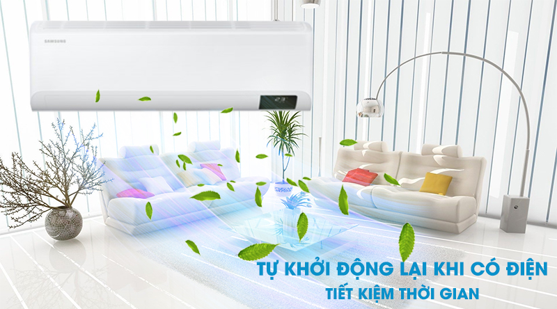 Tự động khởi động lại khi có điện - Điều hòa Samsung 1 chiều Inverter 18000BTU AR18TYHYCWKNSV