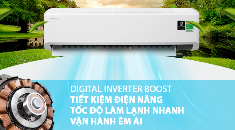 Tiết kiệm điện năng - Điều hòa Samsung 1 chiều Inverter 21500BTU AR24TYHYCWKNSV 