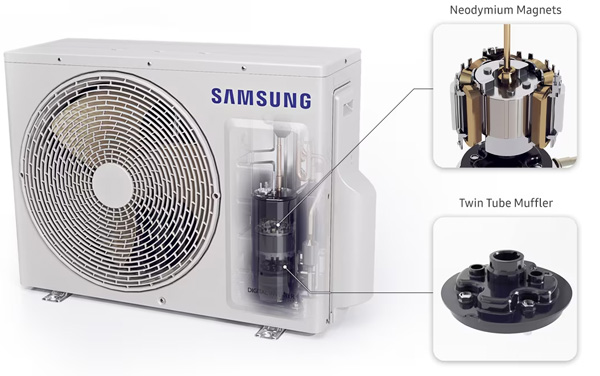 Cục nóng điều hòa Điều hòa Samsung 2 chiều Inverter 12.000 BTU AR12ASHZAWKNSV Điều hòa Samsung AR12ASHZAWKNSV