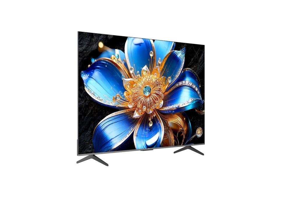 Google Tivi QLED TCL 4K 75 inch 75T6D Mới 2026 - Thiết kế viền mỏng, chân đế hợp kim chắc chắn