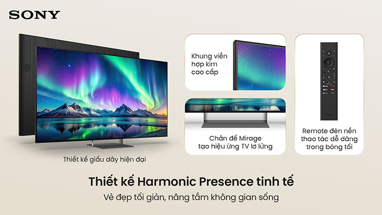 Google Tivi Sony True RGB BRAVIA 9 II 4K 85 inch K-85XR90M2 - Thiết kế sang trọng, màn hình lớn