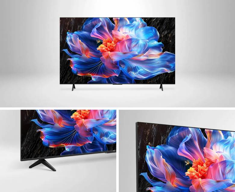 Google Tivi TCL 4K 75 inch 75P6K - Thiết kế viền hợp kim mỏng, sang trọng với màn hình 65 inch