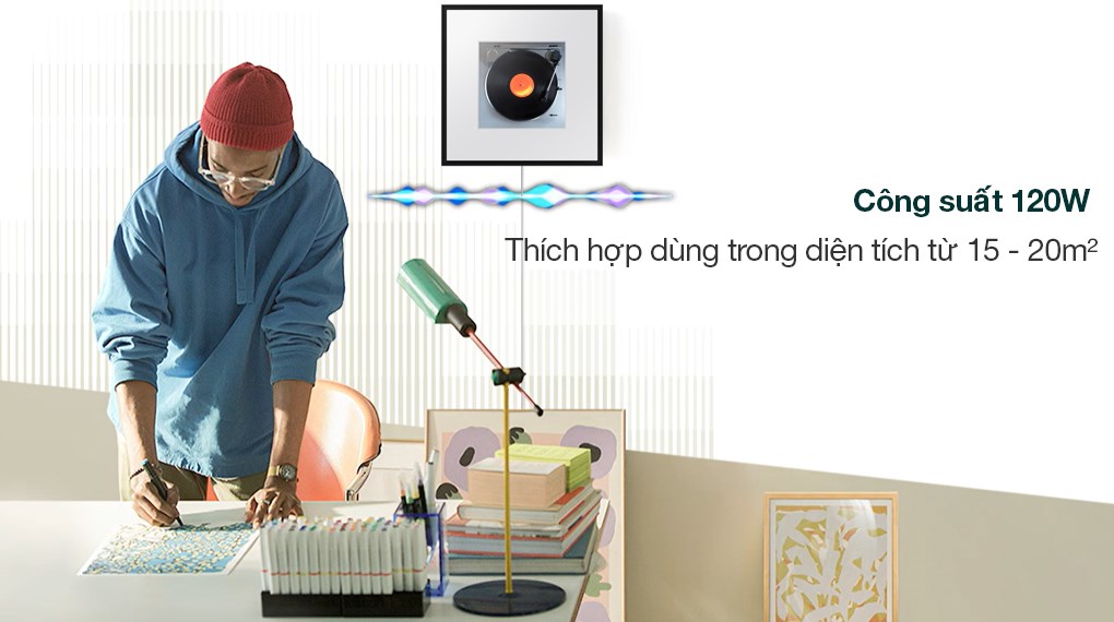 Loa khung tranh Samsung HW-LS60D/XV 120W - Công suất 120W phù hợp sử dụng trong căn phòng từ 15 - 20m2 Loa khung tranh Samsung HW-LS60D/XV 120W - Công suất 120W phù hợp sử dụng trong căn phòng từ 15 - 20m2