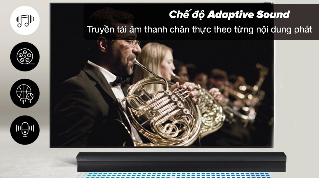 Loa thanh Samsung HW-B650D/XV 370W - Adaptive Sound Loa thanh Samsung HW-B650D/XV 370W - Adaptive Sound