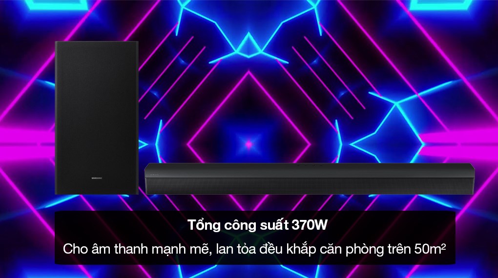 Loa Thanh Samsung HW-B650D/XV 370W - Công suất 370W phù hợp sử dụng căn phòng trên 50m2 Loa Thanh Samsung HW-B650D/XV 370W - Công suất 370W phù hợp sử dụng căn phòng trên 50m2