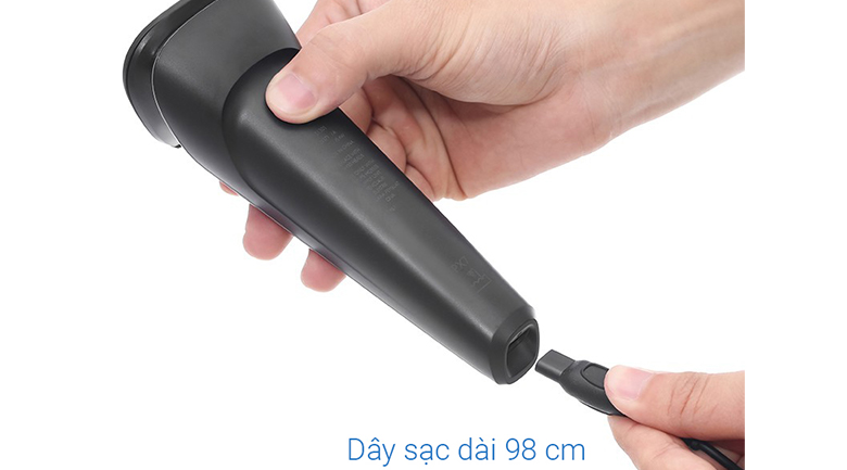 Máy cạo râu khô và ướt Philips S1301/02 - Đầu sạc Máy cạo râu khô và ướt Philips S1301/02 - 40 phút sử dụng sau 1 giờ sạc
