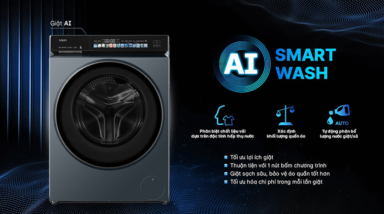 Máy giặt Aqua Inverter 10 kg AW10-B4377U1L(GN) - AI Smart Wash