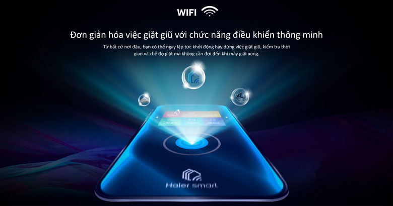 Máy giặt Aqua AQD-DW1100J.BK Inverter 11kg - Kết nối wifi & điều khiển từ xa