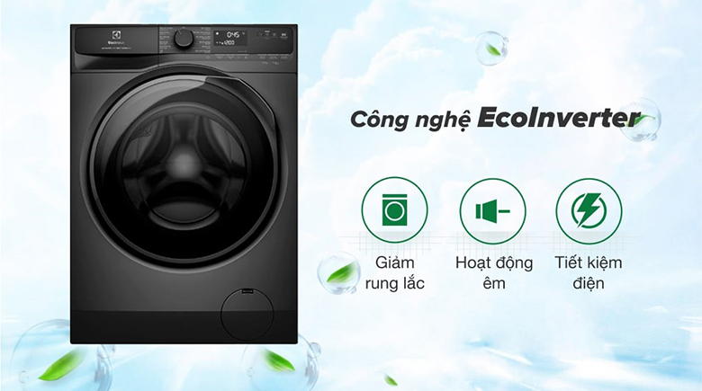 Máy giặt Electrolux Inverter 9 kg EWF9023P5SC lồng ngang - Động cơ EcoInverter vận hành êm ái, tiết kiệm điện năng