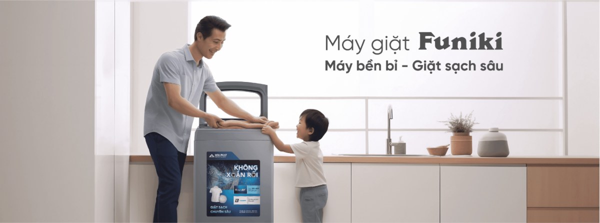 Máy giặt Funiki 10.5 kg HWM T6105ABG Hàng Thái Lan - Máy giặt Funiki bền bỉ, giặt sạch sâu