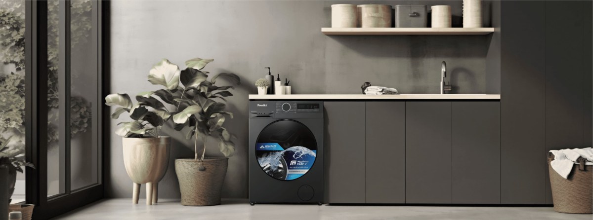 Máy giặt Funiki Inverter 10.5 kg HWM F8105ADG Hàng Thái Lan - Hài hòa với không gian gia đình