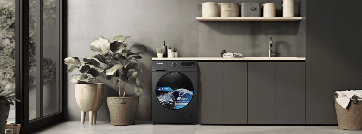 Máy giặt Funiki Inverter 12.5 kg HWM F8125ADG Hàng Thái Lan - Hài hòa với không gian gia đình