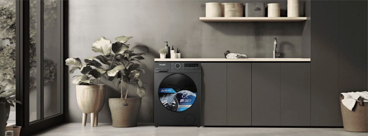 Máy giặt Funiki Inverter 8.5 kg HWM F885ADG Hàng Thái Lan - Hài hòa với không gian gia đình