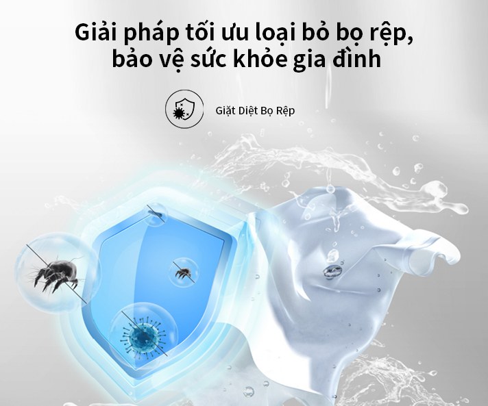 Máy giặt Hisense 13 kg WTJH1313UB - Giặt diệt bọ rệp