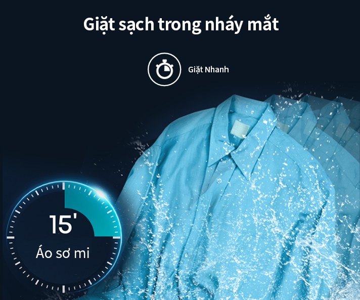 Máy giặt Hisense 13 kg WTJH1313UB - Giặt nhanh
