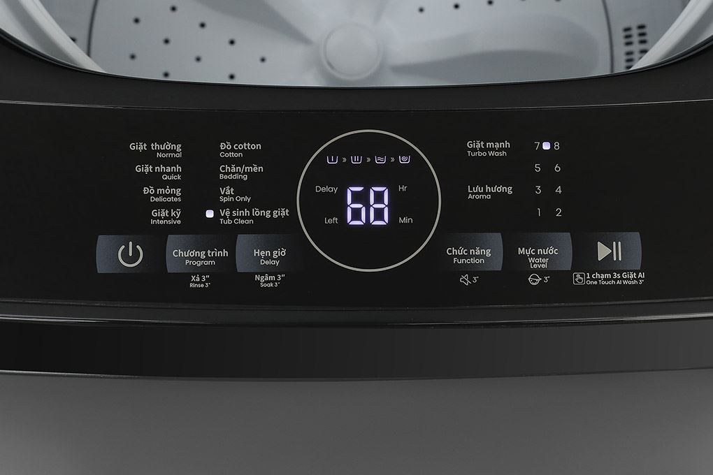 Máy giặt Hisense Inverter 10.5 kg WT105F50 - Khối lượng giặt và Bảng điều khiển