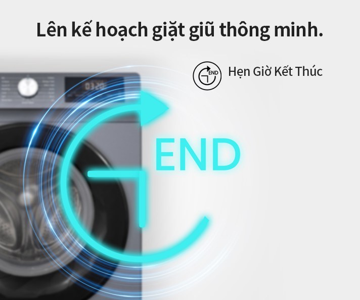 Máy giặt Hisense Inverter 9 kg WF90N1Y - Hẹn giờ kết thúc