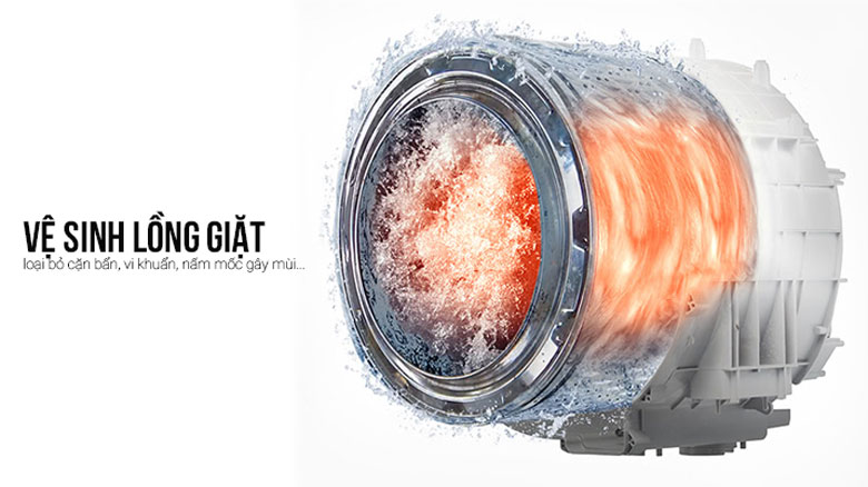 Máy giặt Hitachi BD-954HVOW - Vệ sinh lồng giặt bằng nước nóng