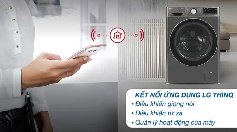 Máy giặt LG FV1410S4B Inverter 10kg - Kết nối và điều khiển từ xa