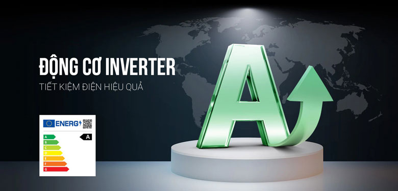 Máy giặt LG Inverter 12kg FV1412S3PA lồng ngang - Động cơ Inverter tiết kiệm điện