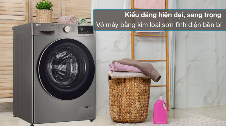 Máy giặt LG Inverter 12kg FV1412S3PA lồng ngang - Kiểu dáng sang trọng, hiện đại