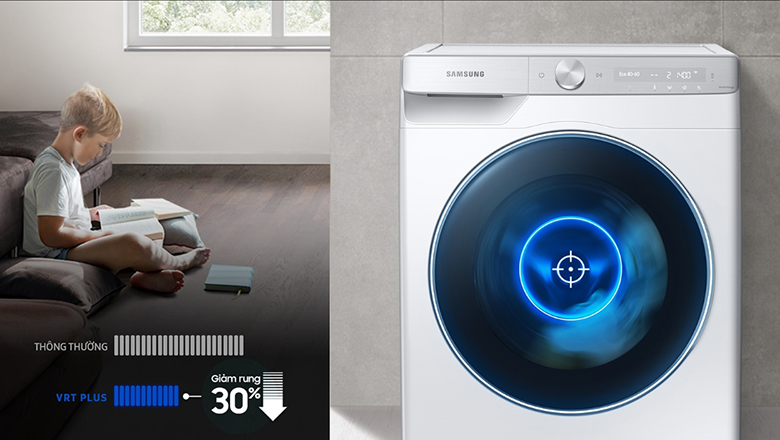 Máy giặt SAMSUNG 12 kg WW12CGP44DSBSV lồng ngang - Hoạt động êm ái và không gây tiếng ồn