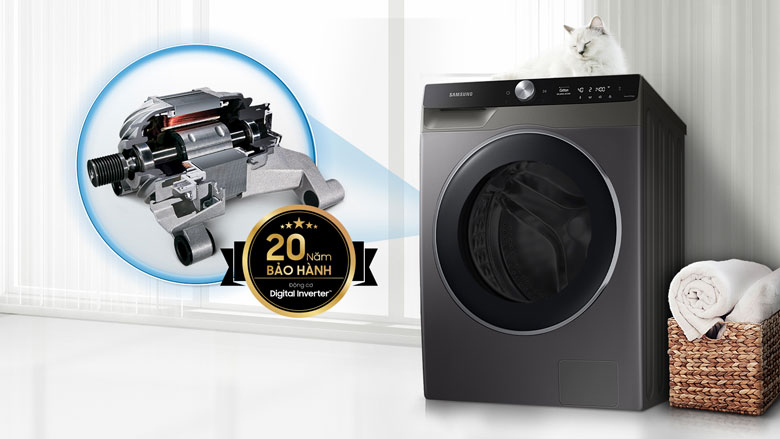 Máy giặt Samsung Bespoke AI™ 14kg WW14BB944DGBSV - Động cơ Digital Inverter bảo hành 20 năm