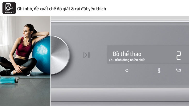 Máy giặt Samsung Bespoke AI™ 14kg WW14BB944DGHSV - Bảng điều khiển AI Control
