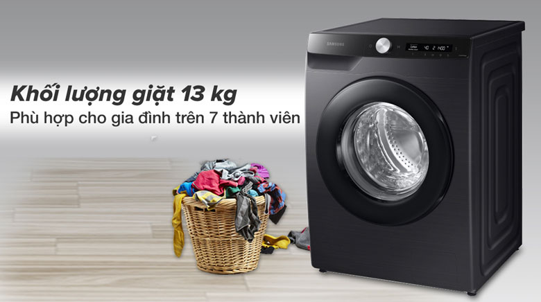 Máy giặt Samsung Inverter 13 kg WW13T504DAB/SV - Giặt tới 13kg quần áo