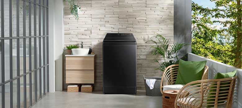 Máy giặt Samsung WA14CG5745BVSV - Thiết kế cửa trên sang trọng
