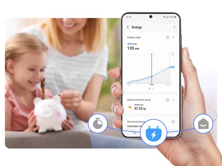 Máy giặt Samsung Inverter 13 Kg WA80F13S5BSV lồng đứng - Kết nối SmartThings dễ dàng, tiện ích