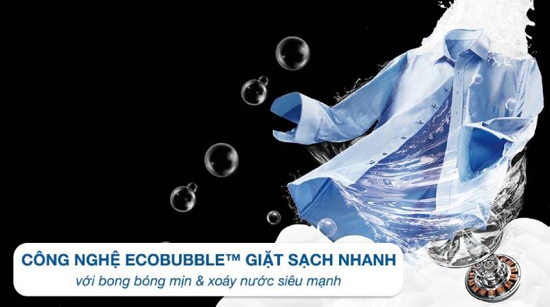 Máy giặt Samsung Inverter 13 Kg WA80F13S5BSV lồng đứng - Bong bóng siêu mịn Ecobubble đánh bay vết bẩn