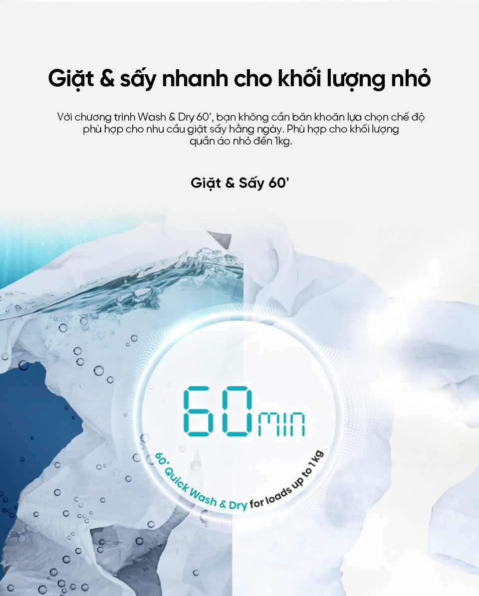 Máy giặt sấy Hisense Inverter giặt 12 kg sấy 8 kg WD120M5 - Giặt & sấy nhanh 60 phút