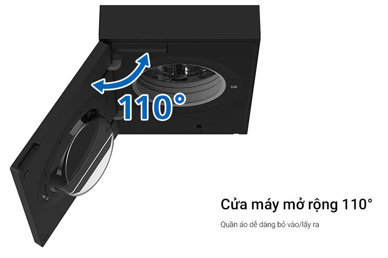 Máy giặt sấy Hitachi BD-D120XGV 12kg - Cửa mở rộng 110 độ