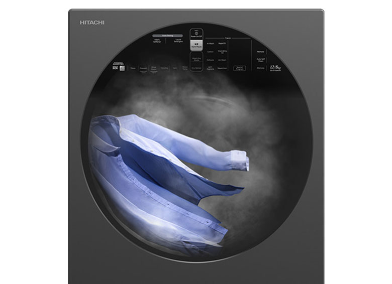 Máy giặt sấy Hitachi BD-D120XGV 12kg - Giặt hơi nước Steam Iron chỉ 15 phút