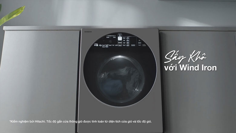 Máy giặt sấy Hitachi BD-D120XGV 12kg - Công nghệ sấy gió Wind Iron