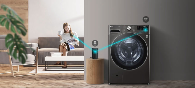 Máy giặt sấy LG F2721HVRB Inverter 21kg/12kg - Điều khiển bằng giọng nói