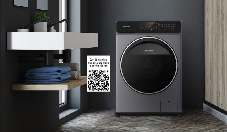 Máy giặt sấy Panasonic Inverter 10 kg NA-V10FC1LVT lồng ngang - Thiết kế sang trọng, đẳng cấp